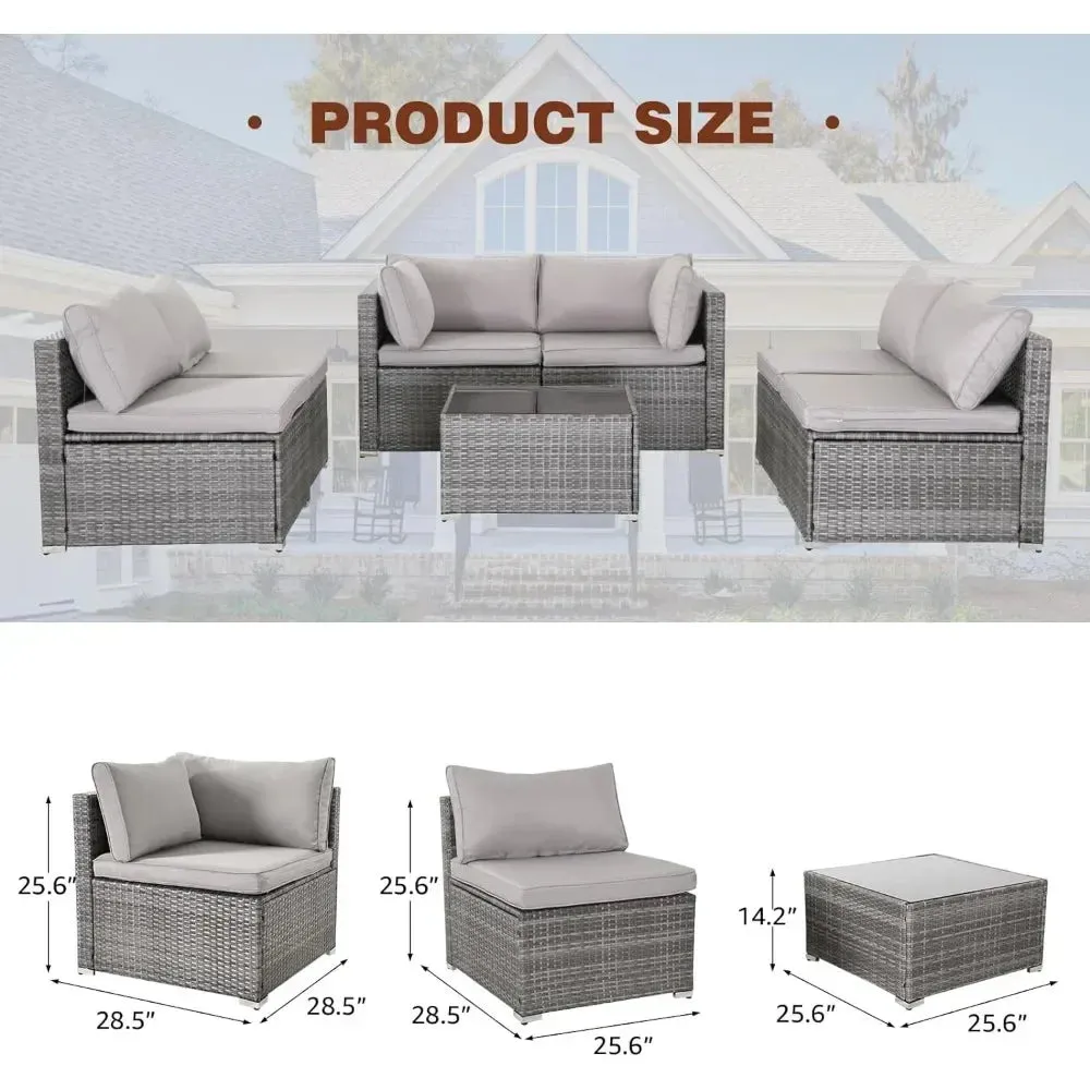 7 Pieces  Modular Patio Set