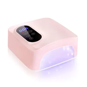 72W Cordless Led Nail Lamp, Rechargeable LED Nail Dryer, 15600mAH Wireless Fast Nail Polish Curling Lamp,Professional Gel Nail Lights Nail Art Manicure Tools for Home and Salon(Rechargeable)