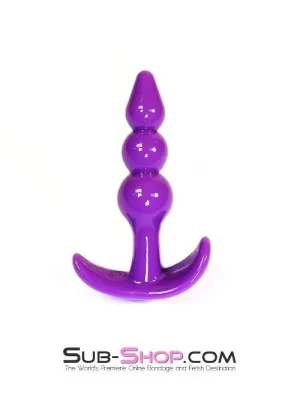 7306AE-SIS      Sissy's Silicone Mini Ribbed Graduated Plug, Purple