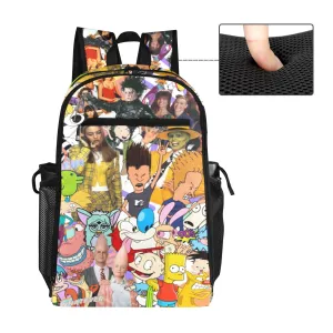 90s Icons Collage All Over Print Leisure Sports Backpack