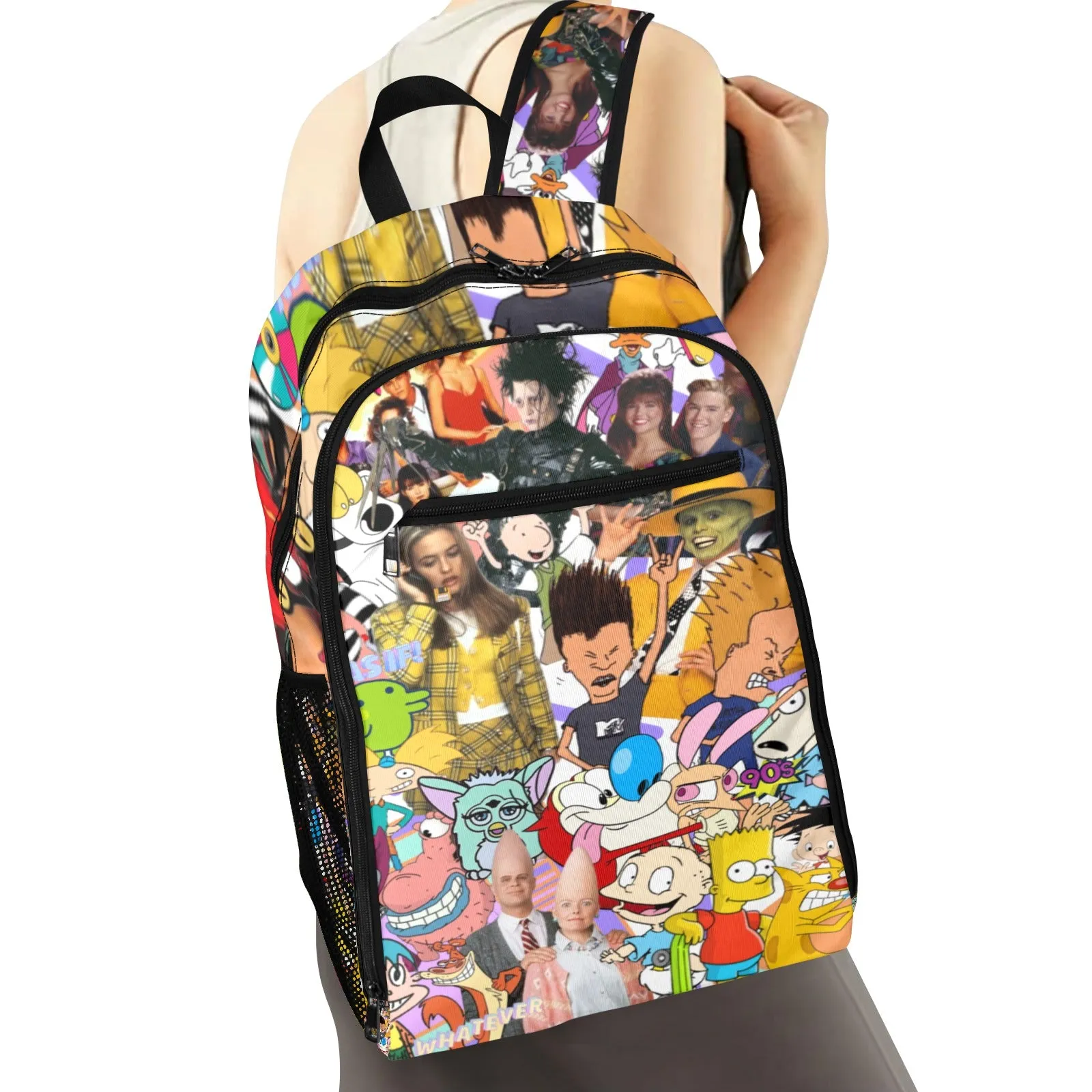 90s Icons Collage All Over Print Leisure Sports Backpack
