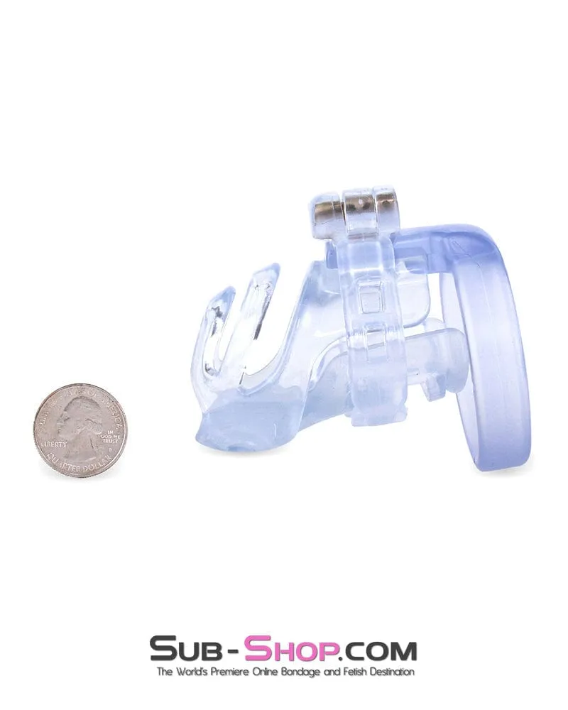 9336M      Short Clear Male Chastity with Optional Prince Albert Insert - MEGA Deal