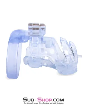 9336M      Short Clear Male Chastity with Optional Prince Albert Insert - MEGA Deal