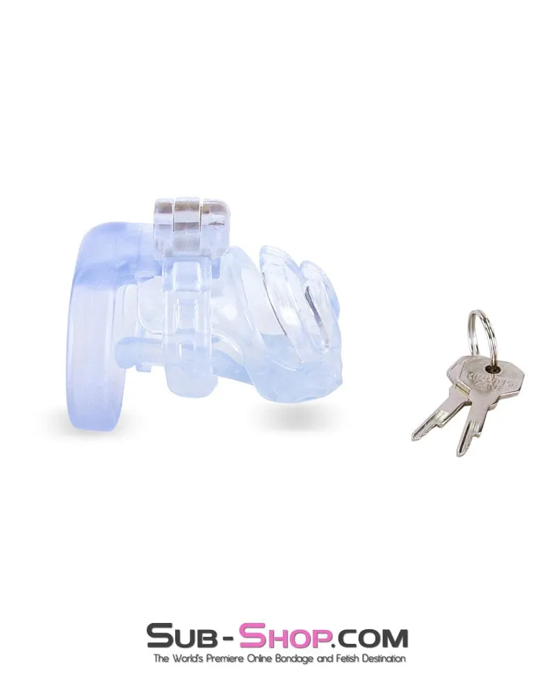 9336M      Short Clear Male Chastity with Optional Prince Albert Insert - MEGA Deal