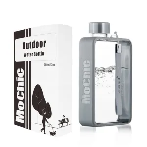A5 Flat Water Bottle Portable BPA Free Water Bottle (Grey) [ONLINE ONLY]
