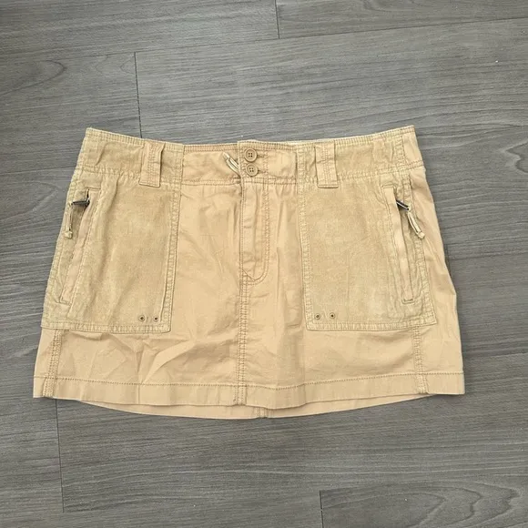 Abercrombie &amp; Fitch | 2000s Mixed Fabric Micro MiniSkirt