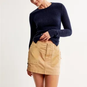 Abercrombie &amp; Fitch | 2000s Mixed Fabric Micro MiniSkirt