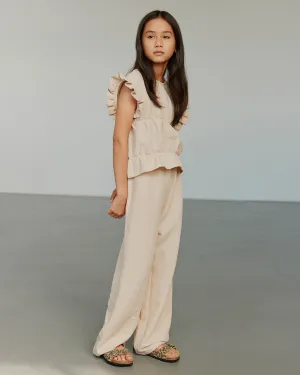 ABIGAILESY HIGH WAIST TROUSERS - Soft Brown