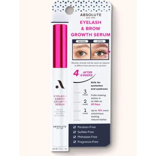 Absolute New York Eyelash & Brow Growth Serum - 0.03oz/9g - (MEBS01) - (C)