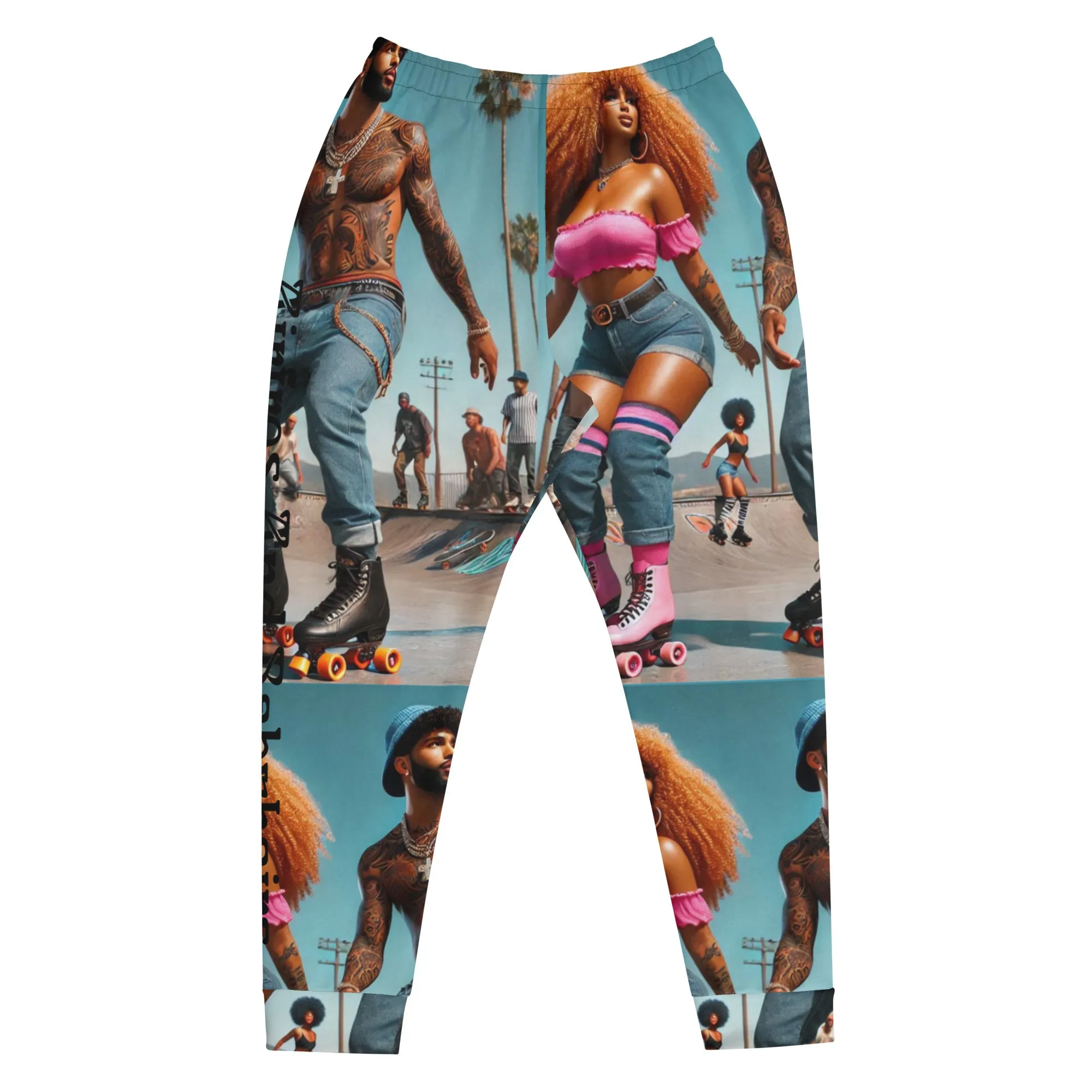 Airfros And Babyhairs Thick Couple Skaters Blue Joggers