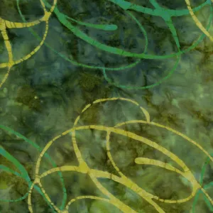 Andover Jungle Vines - Deep Green Swirl