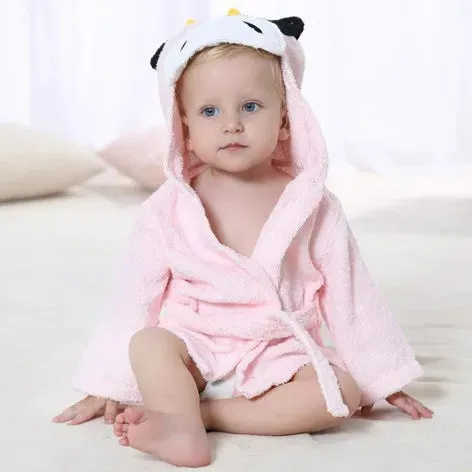 Animal Shape Baby Bathrobe