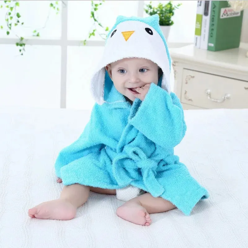 Animal Shape Baby Bathrobe