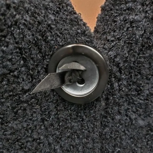 Anthropologie Guinevere Coming Up Roses Jacket Size S Vintage Black Wool Blend