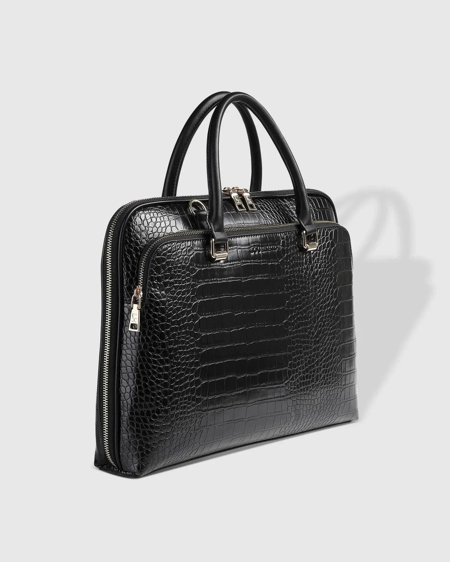 Atlanta Laptop Bag - Black Croc