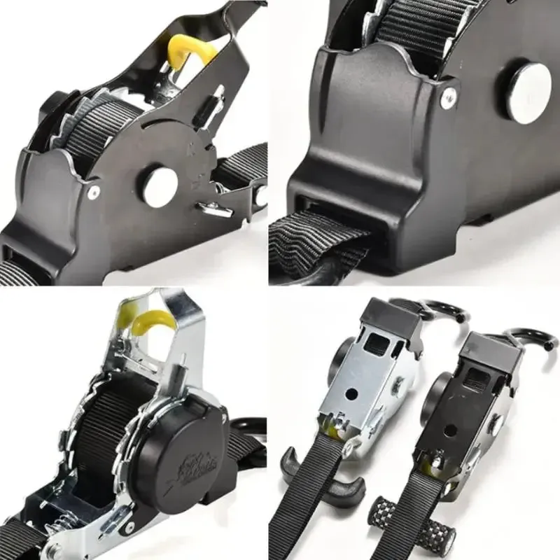 Auto tie down Ratchet Straps Retractable Belts For Motorcycles Load cargo boat