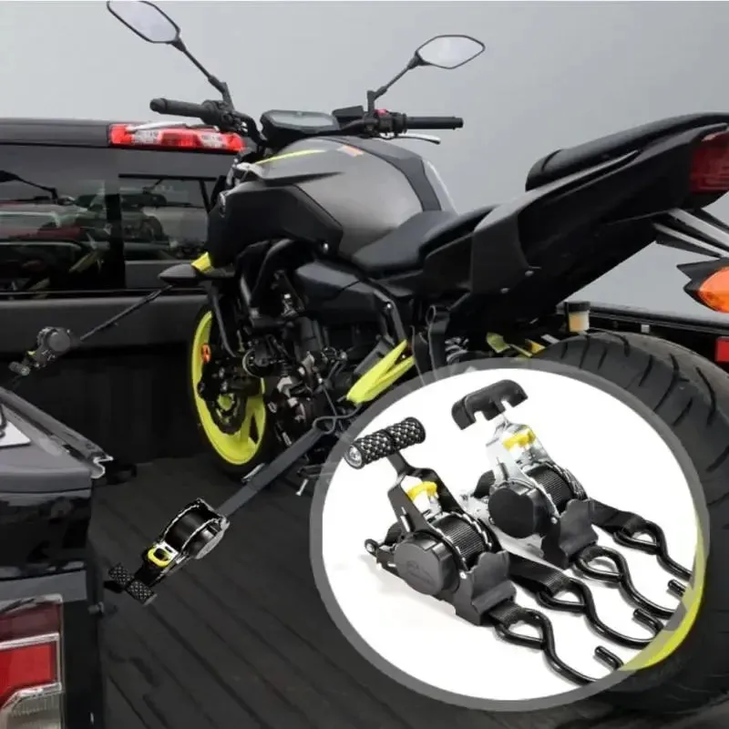 Auto tie down Ratchet Straps Retractable Belts For Motorcycles Load cargo boat