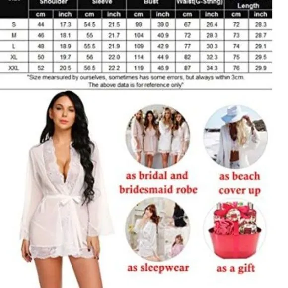 Avidlove Women Lace Chemise Nightgown Cover Up.