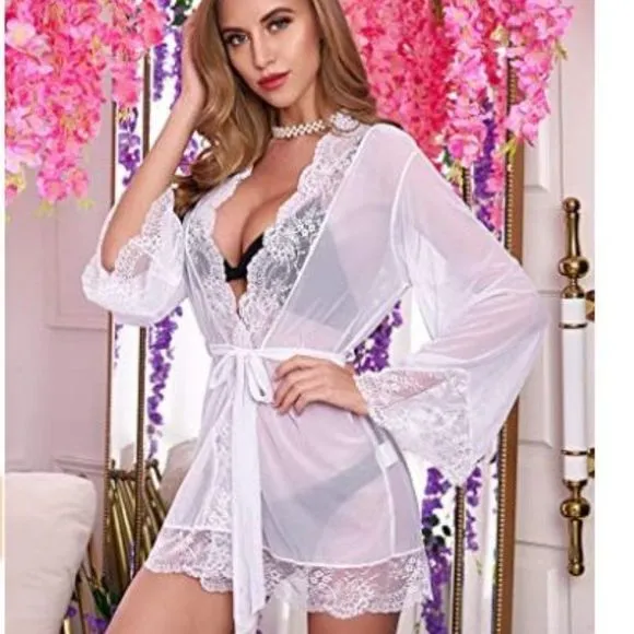 Avidlove Women Lace Chemise Nightgown Cover Up.