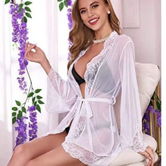 Avidlove Women Lace Chemise Nightgown Cover Up.