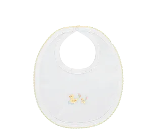 Baby Girl White Cotton Bib