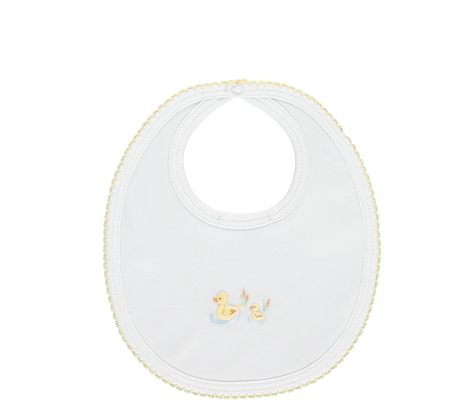 Baby Girl White Cotton Bib