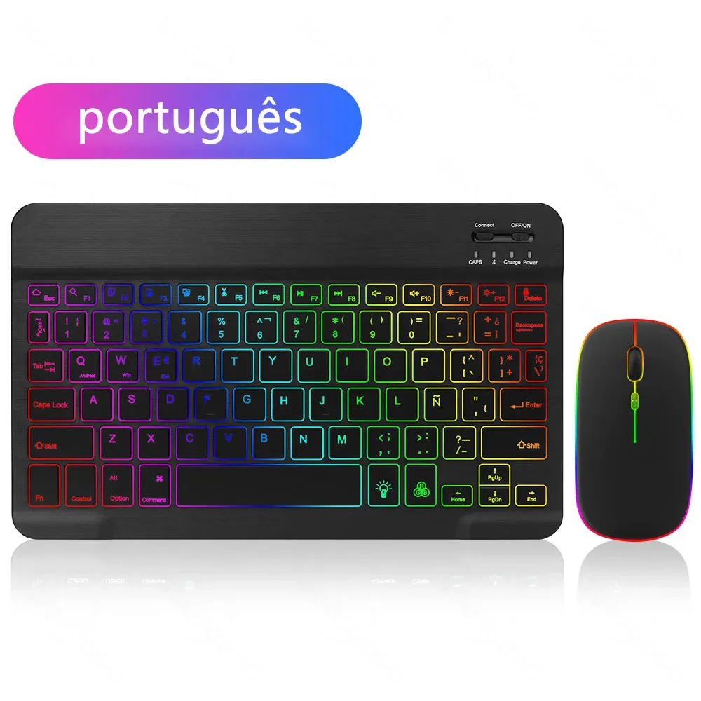 Backlit Bluetooth Keyboard Mouse for Multi-Device