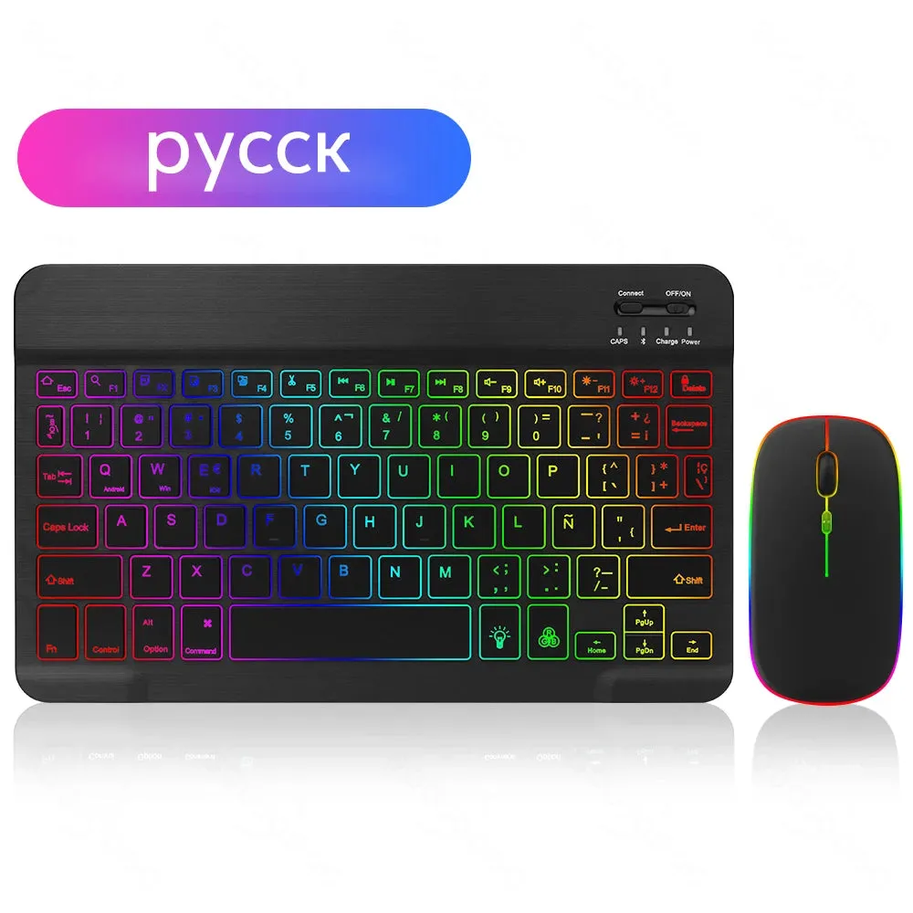 Backlit Bluetooth Keyboard Mouse for Multi-Device