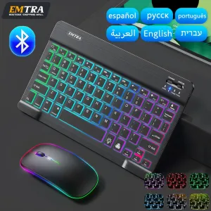 Backlit Bluetooth Keyboard Mouse for Multi-Device