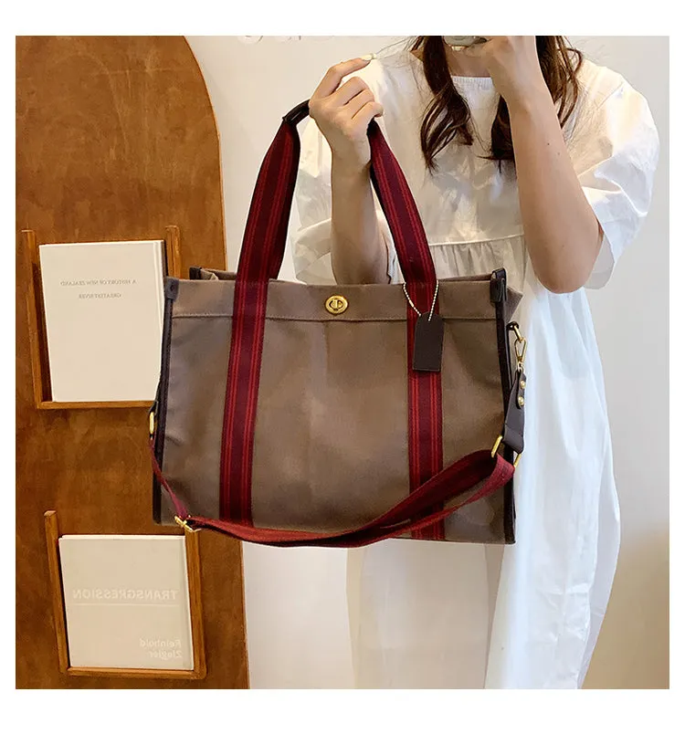 Bag Female Niche Style Satchel Class Work Clothing Canvas Bag