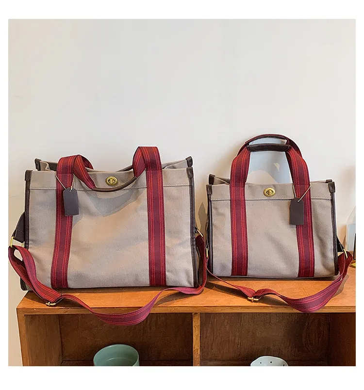 Bag Female Niche Style Satchel Class Work Clothing Canvas Bag