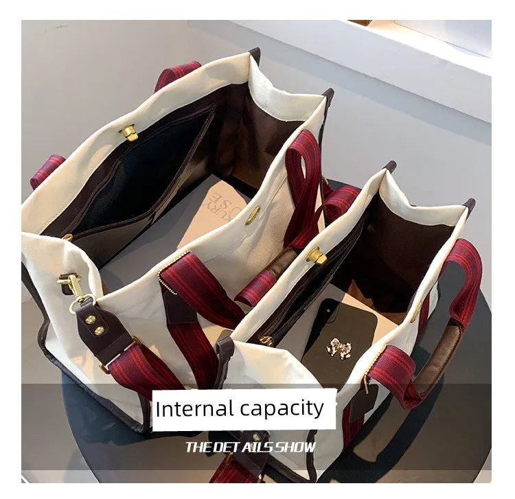 Bag Female Niche Style Satchel Class Work Clothing Canvas Bag