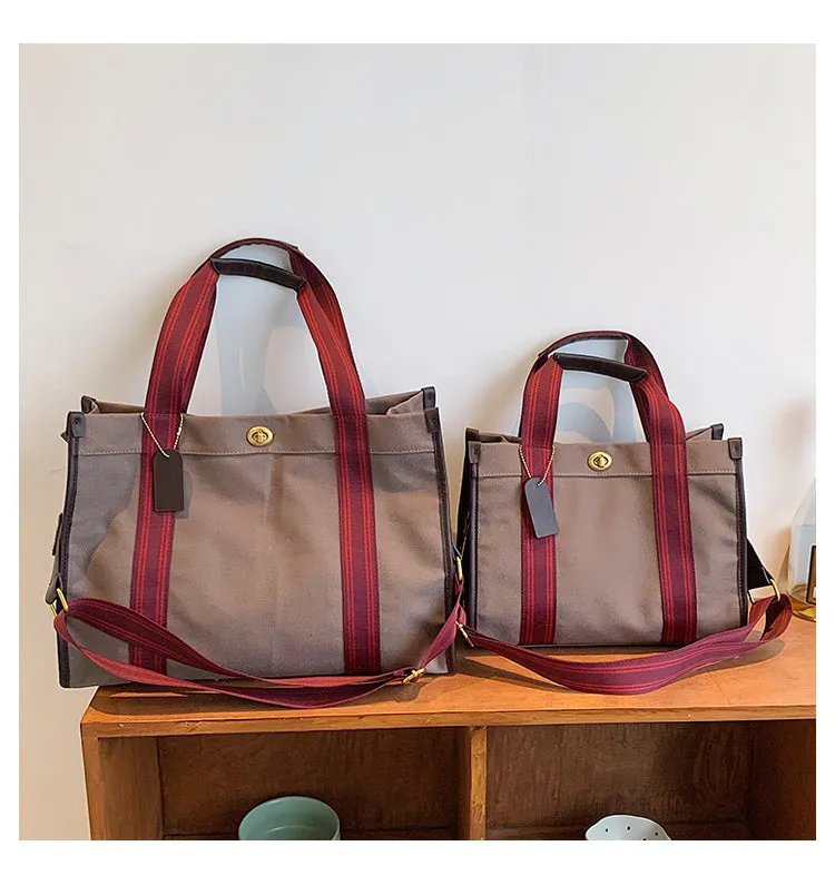 Bag Female Niche Style Satchel Class Work Clothing Canvas Bag