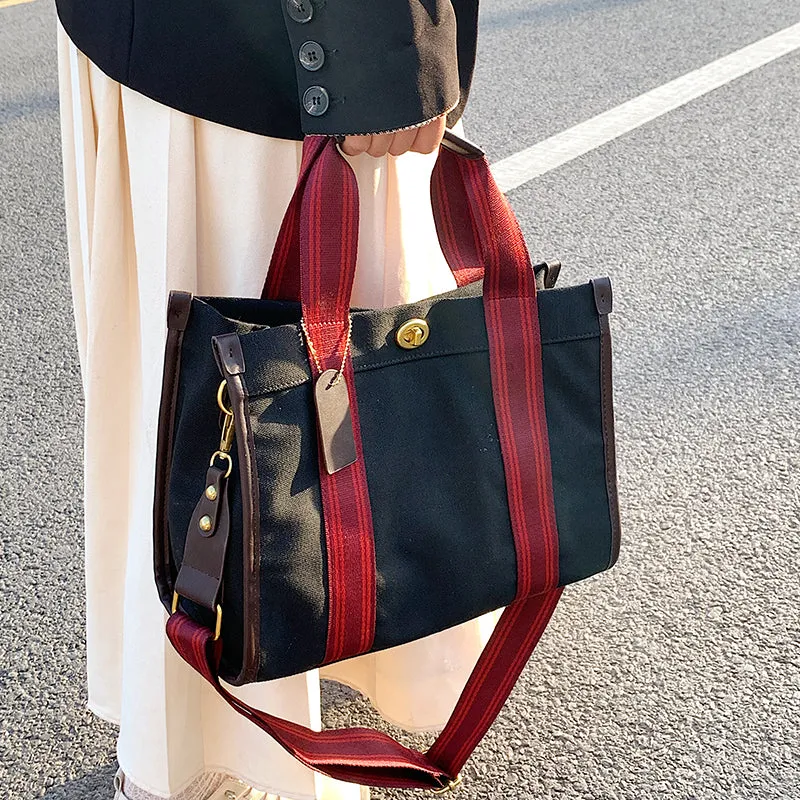 Bag Female Niche Style Satchel Class Work Clothing Canvas Bag