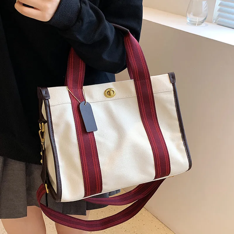 Bag Female Niche Style Satchel Class Work Clothing Canvas Bag