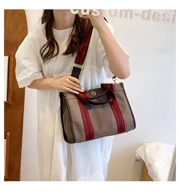 Bag Female Niche Style Satchel Class Work Clothing Canvas Bag