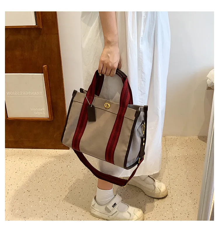 Bag Female Niche Style Satchel Class Work Clothing Canvas Bag