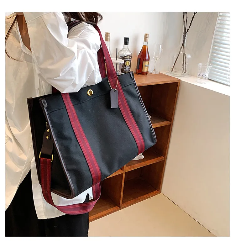 Bag Female Niche Style Satchel Class Work Clothing Canvas Bag