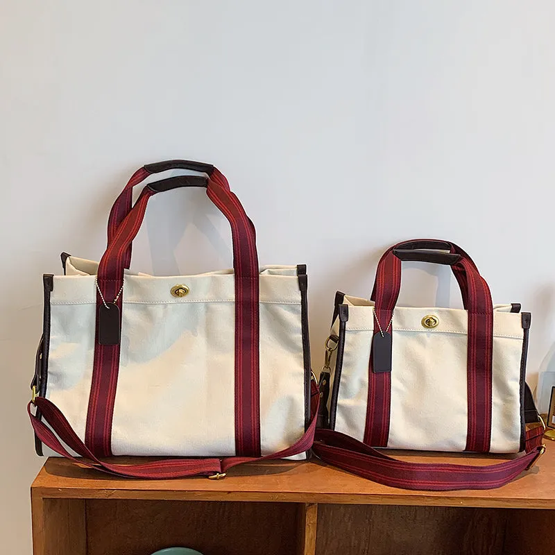 Bag Female Niche Style Satchel Class Work Clothing Canvas Bag
