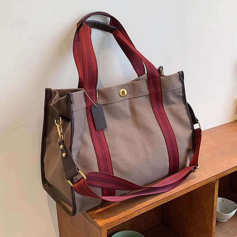 Bag Female Niche Style Satchel Class Work Clothing Canvas Bag