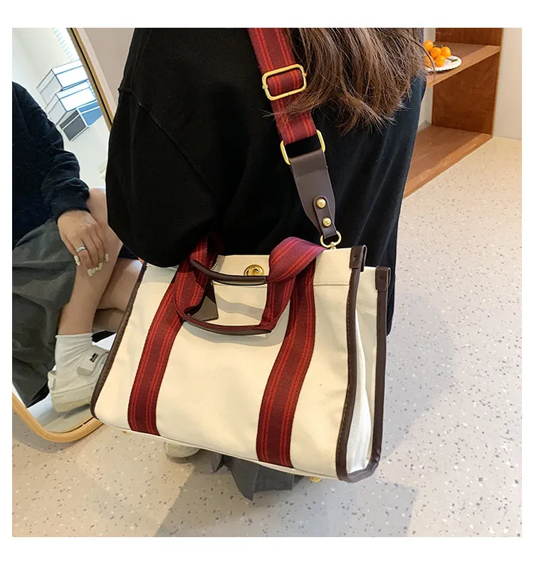 Bag Female Niche Style Satchel Class Work Clothing Canvas Bag