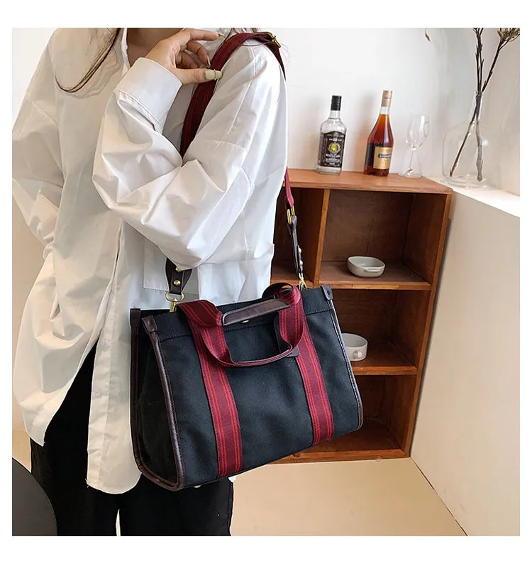 Bag Female Niche Style Satchel Class Work Clothing Canvas Bag