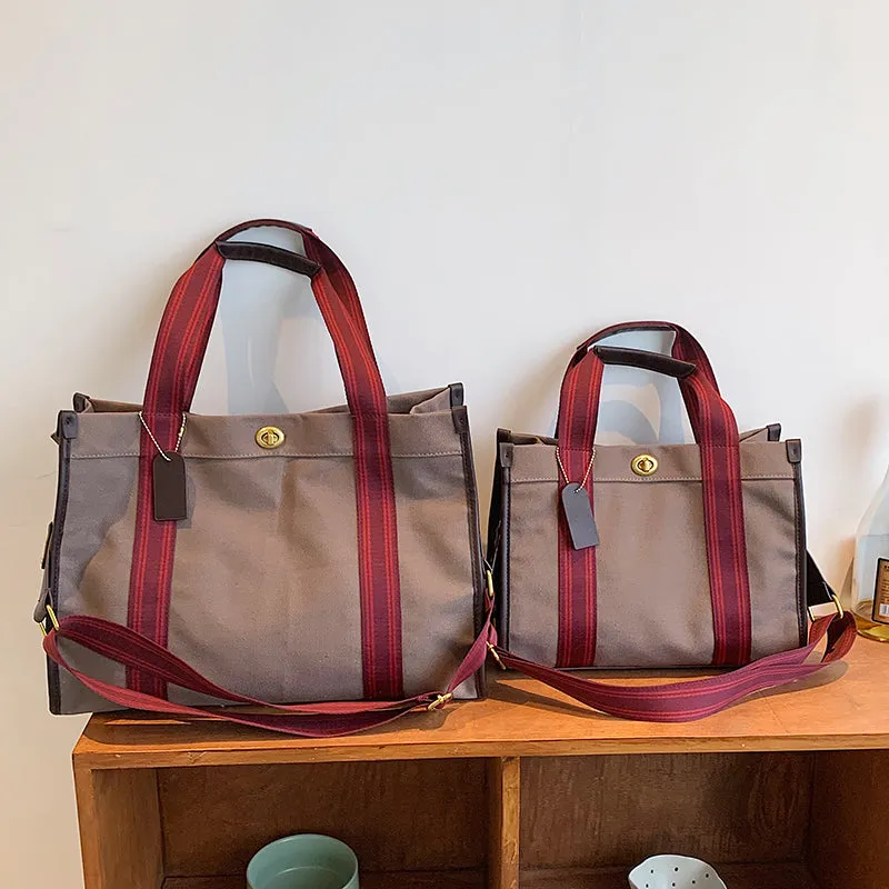 Bag Female Niche Style Satchel Class Work Clothing Canvas Bag