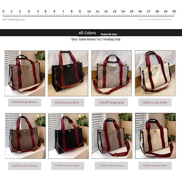 Bag Female Niche Style Satchel Class Work Clothing Canvas Bag