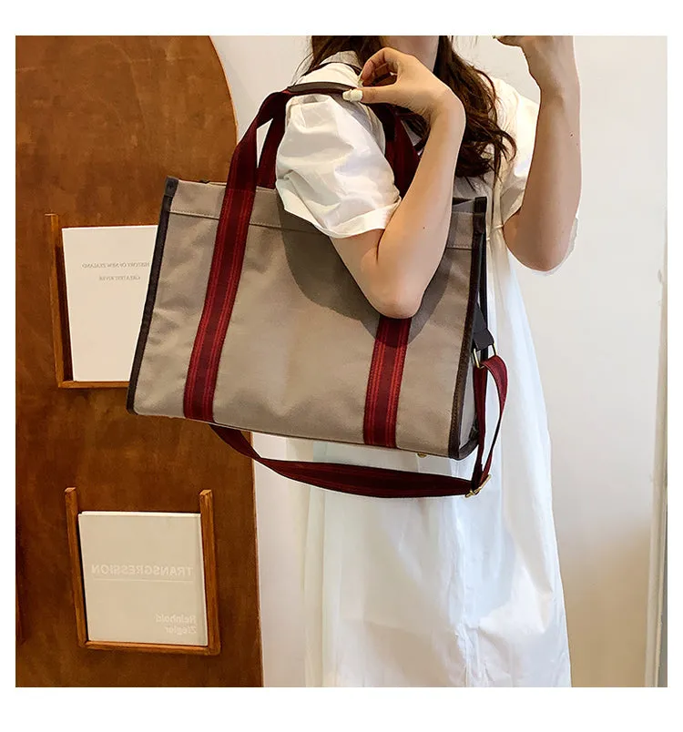 Bag Female Niche Style Satchel Class Work Clothing Canvas Bag