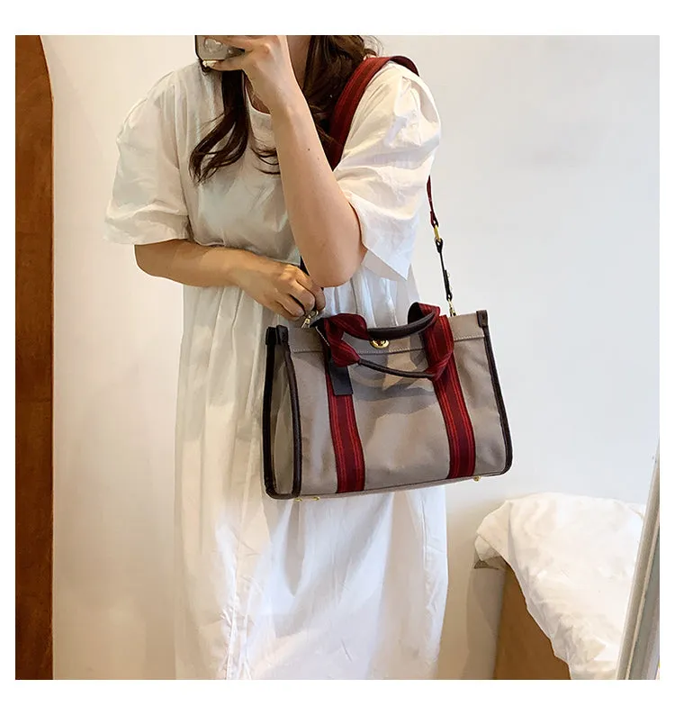 Bag Female Niche Style Satchel Class Work Clothing Canvas Bag