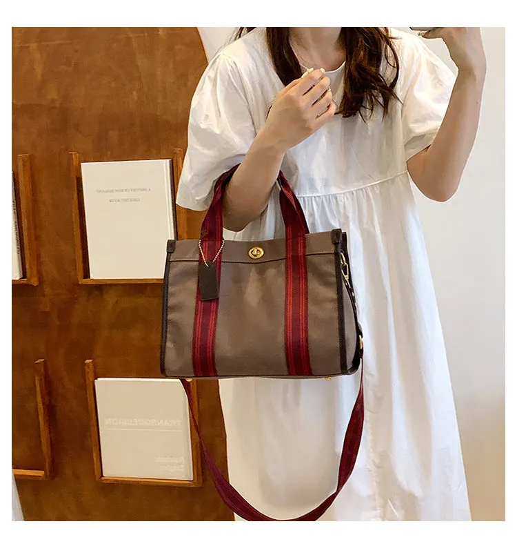 Bag Female Niche Style Satchel Class Work Clothing Canvas Bag