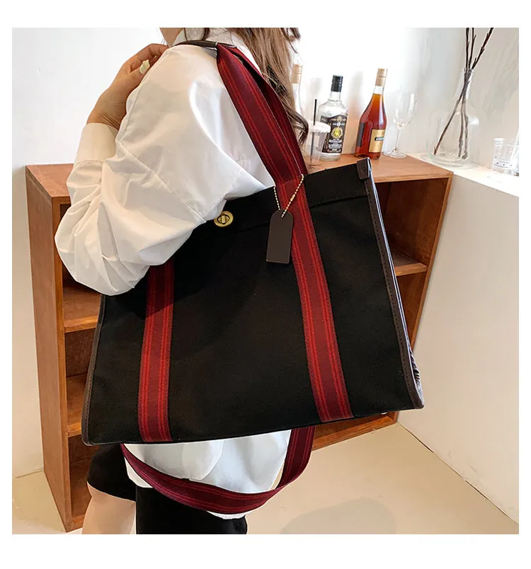 Bag Female Niche Style Satchel Class Work Clothing Canvas Bag