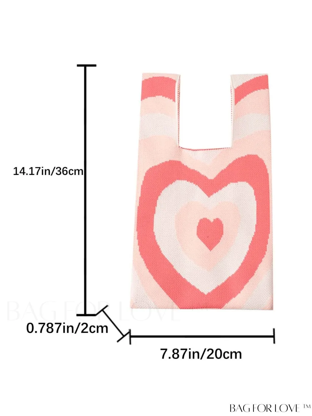 BagForLove - Chic Knitted Tote with Colorblock Design and Letter Print
