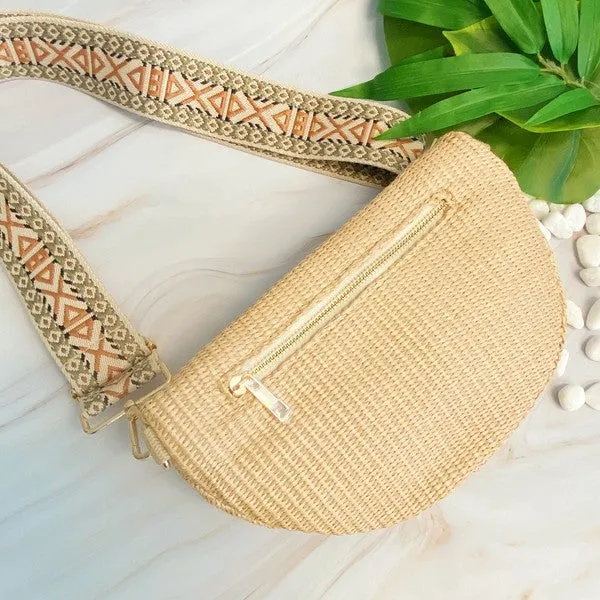 Bahama Breeze Fit All Sling Bag – Woven Everyday Crossbody with Adjustable Strap